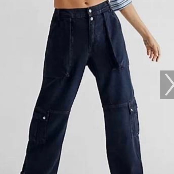 Free People We The Free Marx Slouchy Cargo Jeans - Picture 1 of 6